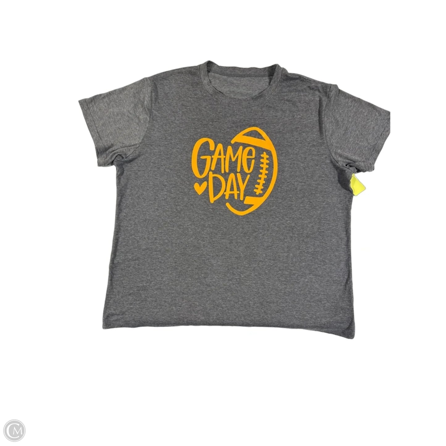 Top Short Sleeve By Cme In Grey, Size: 3x