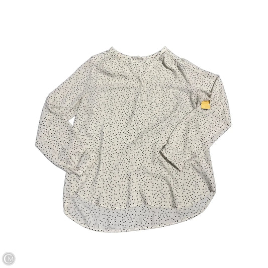 Blouse Long Sleeve By Pleione In Cream, Size: M