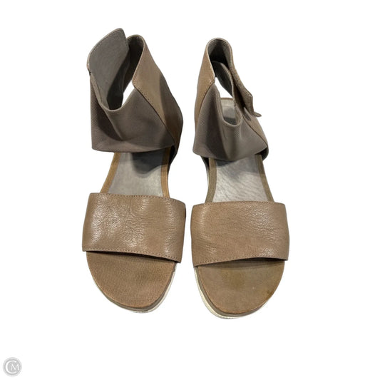 Sandals Heels Block By Eileen Fisher In Brown, Size: 6.5