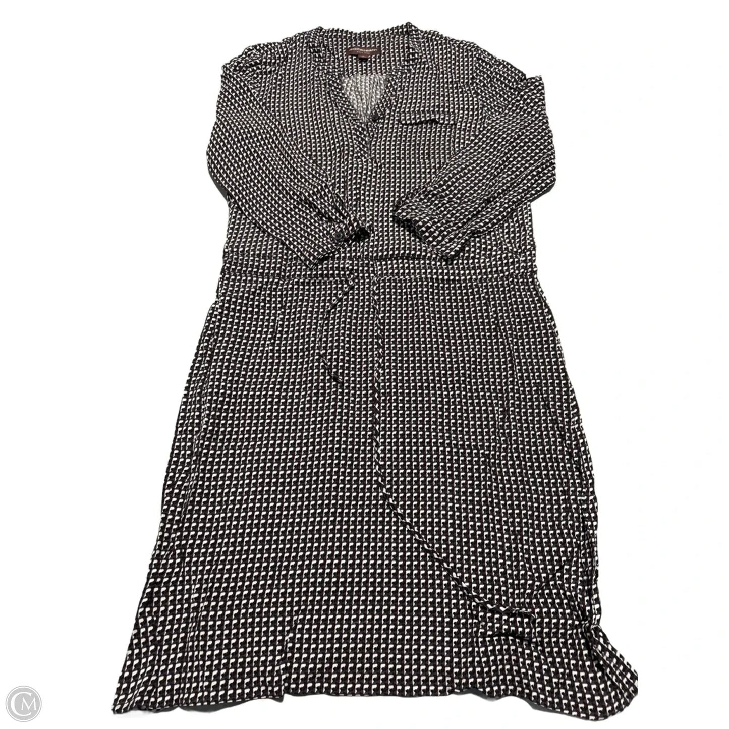 Dress Casual Midi By Johnston & Murphy In Geometric Pattern, Size: M