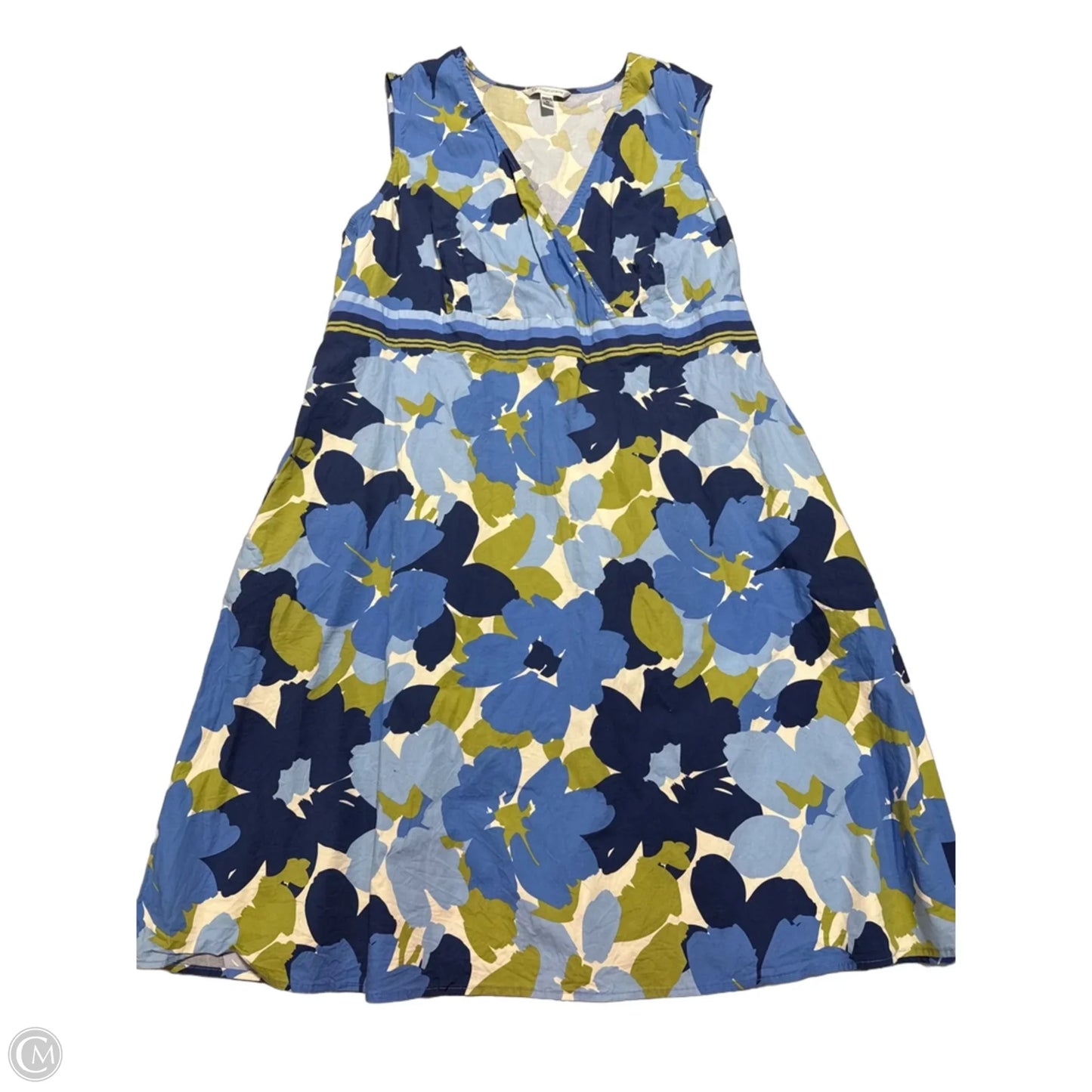 Dress Casual Midi By Croft And Barrow In Blue, Size: 3x