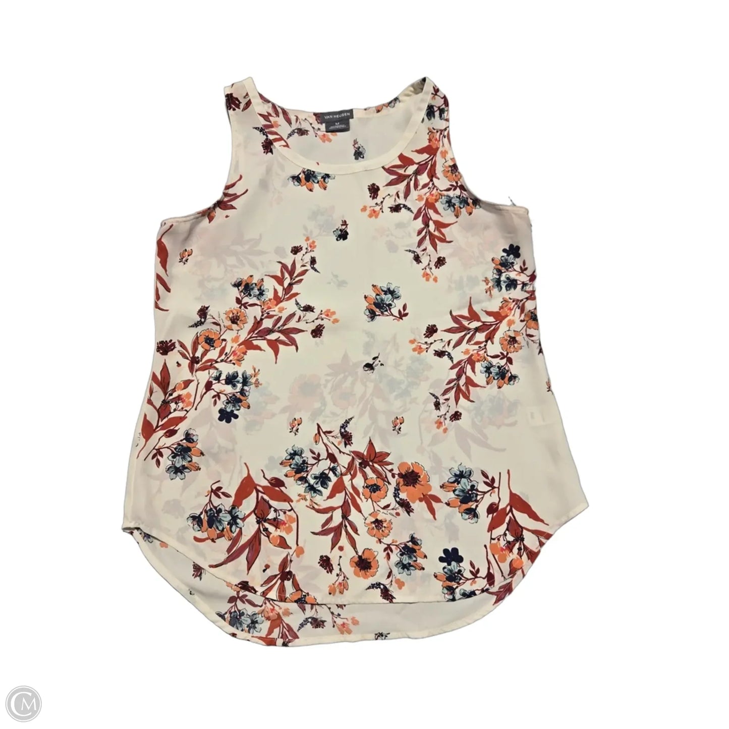 Tank Top By Van Heusen In Cream, Size: M