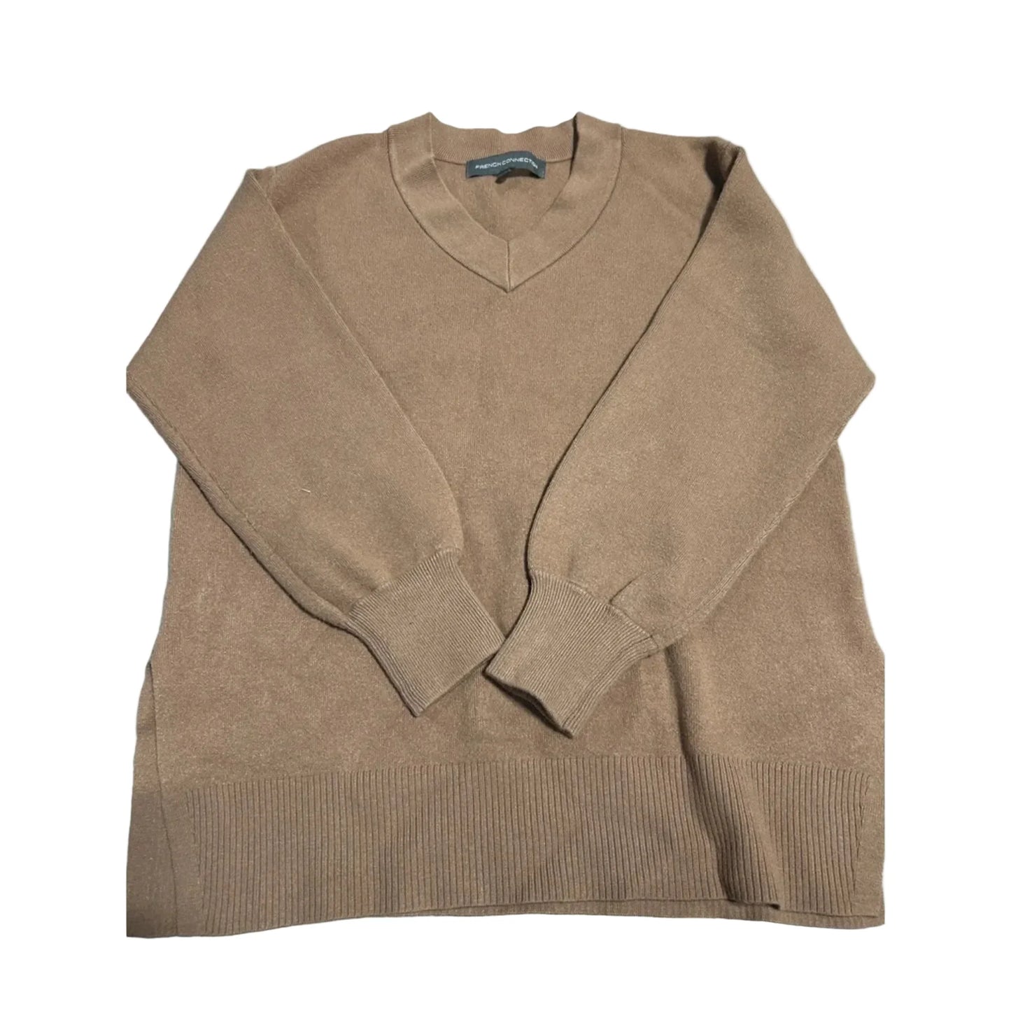 Top Long Sleeve By Cmb In Tan, Size: S