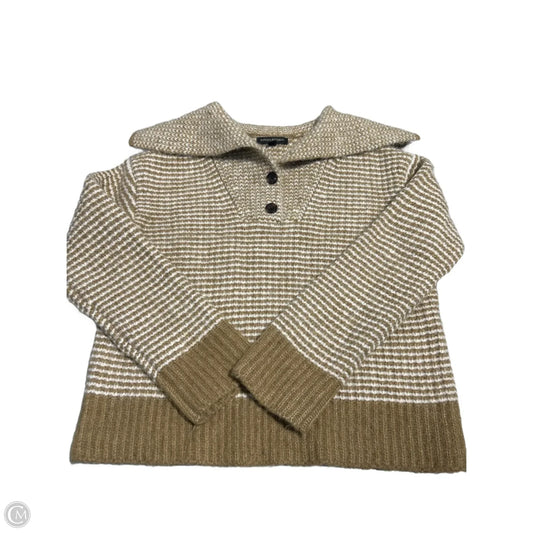 Sweater By Banana Republic In Tan & White, Size: S