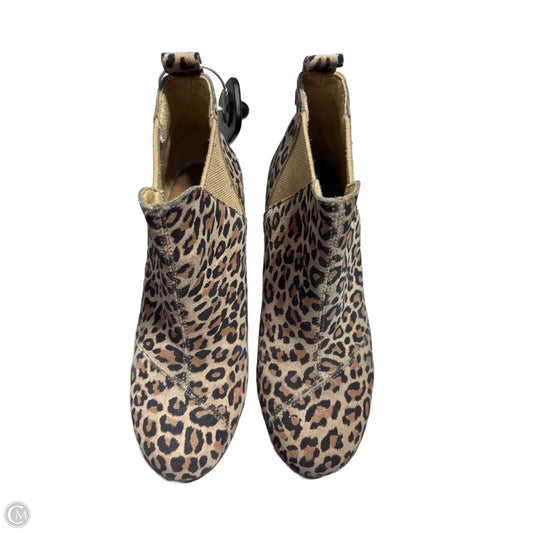 Boots Ankle Heels By Toms In Animal Print, Size: 6.5