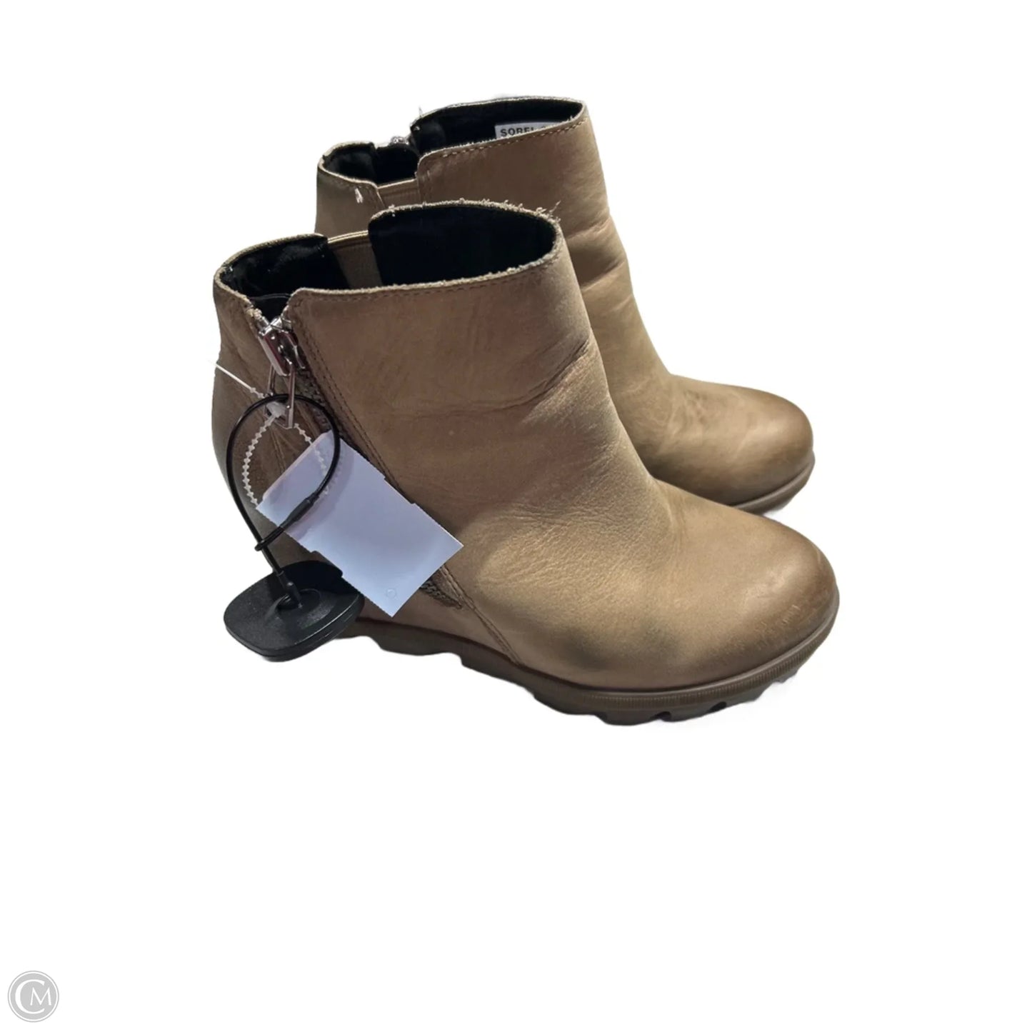 Boots Ankle Heels By Sorel In Brown, Size: 6.5