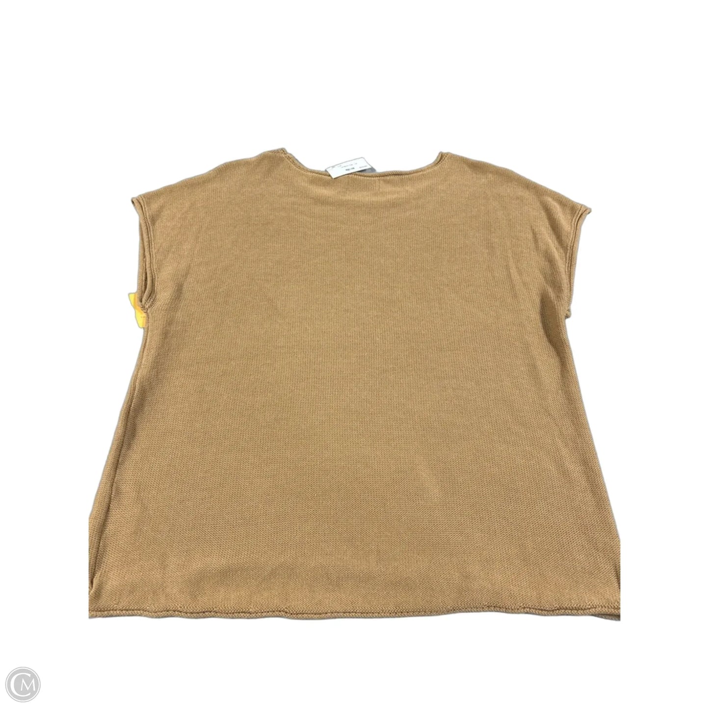 Top Sleeveless By Be Cool In Tan, Size: L