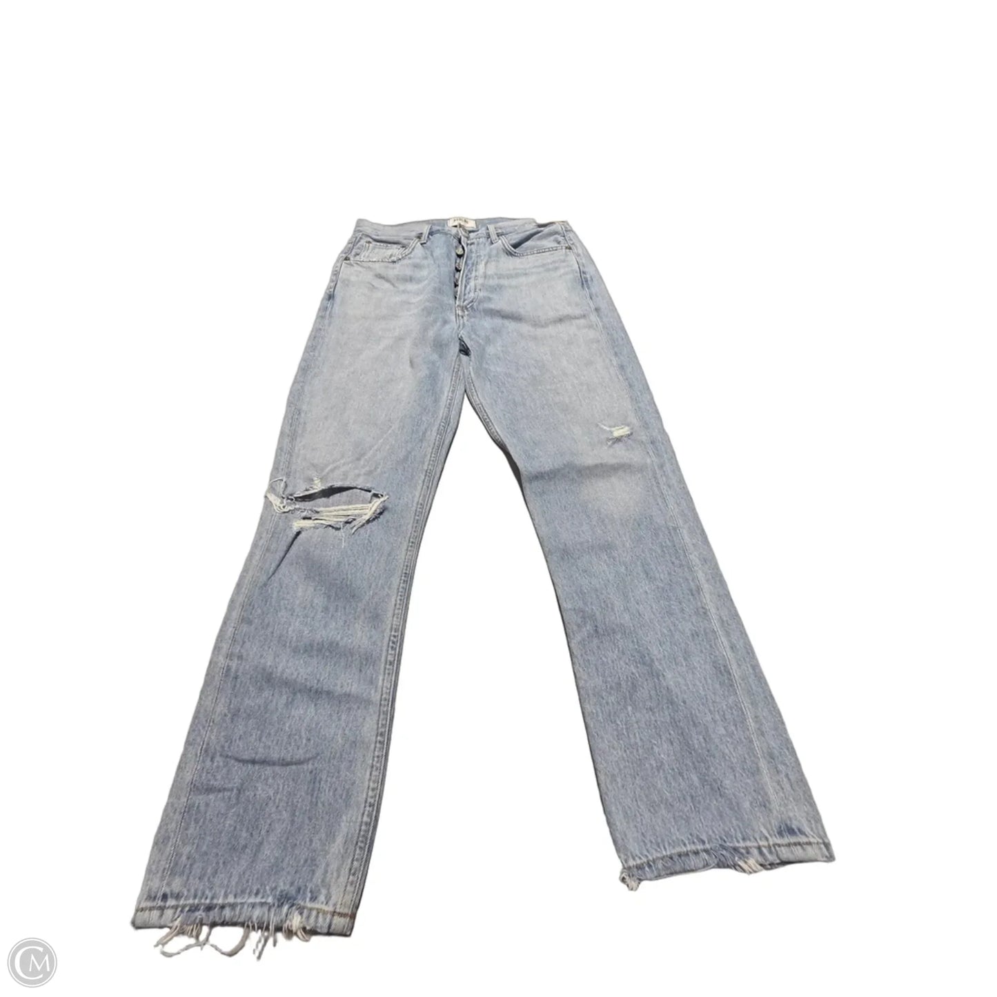 Jeans Straight By Agolde In Blue Denim, Size: 6