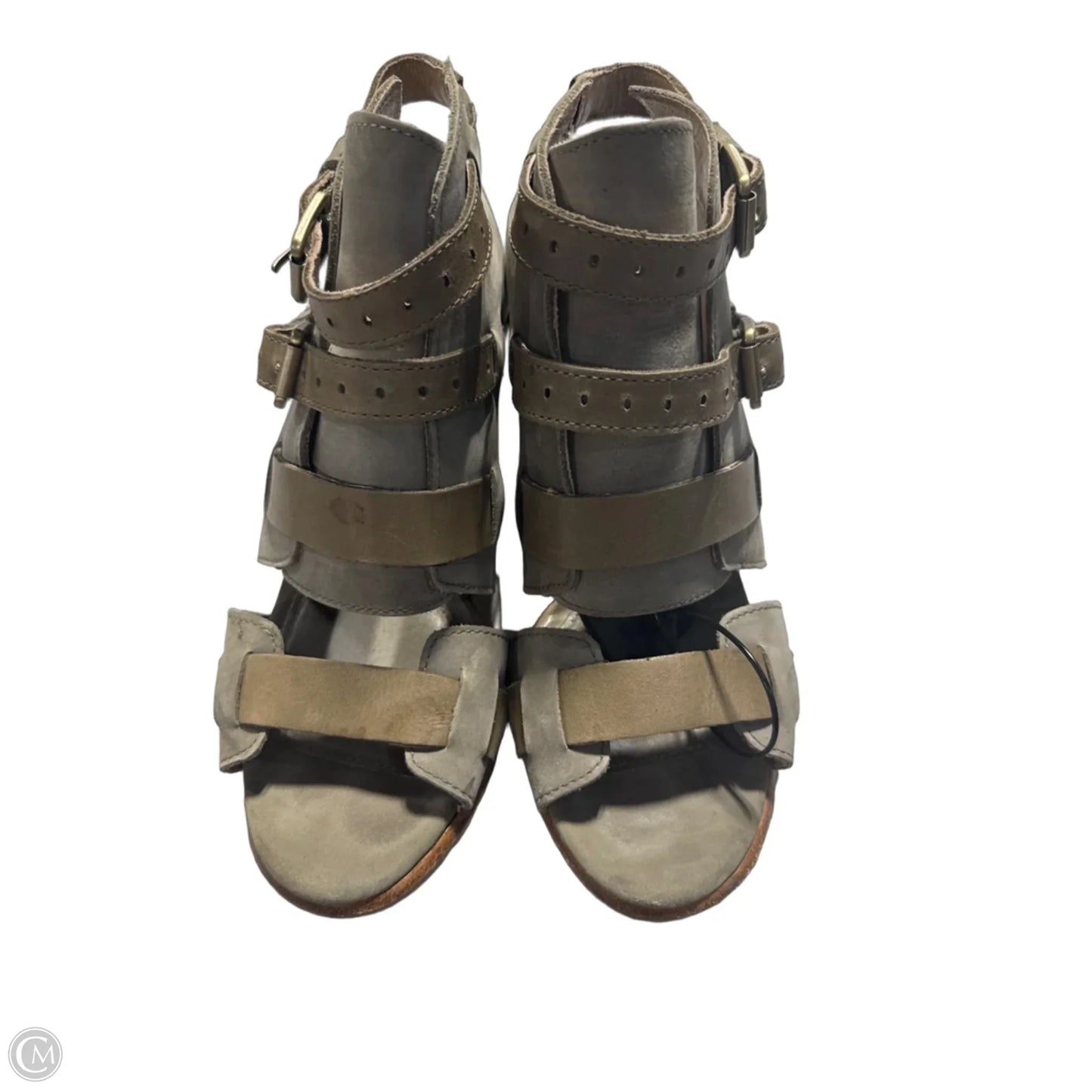 Shoes Heels Block By Sorel In Green, Size: 9