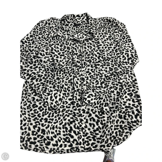 Blouse Long Sleeve By Talbots In Animal Print, Size: Xl