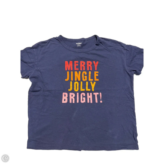 Top Short Sleeve Basic By Old Navy In Navy, Size: L