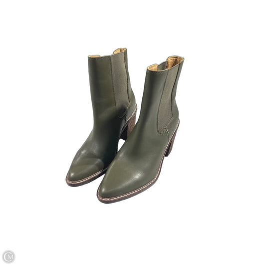 Boots Ankle Heels By Crown Vintage In Green, Size: 6.5