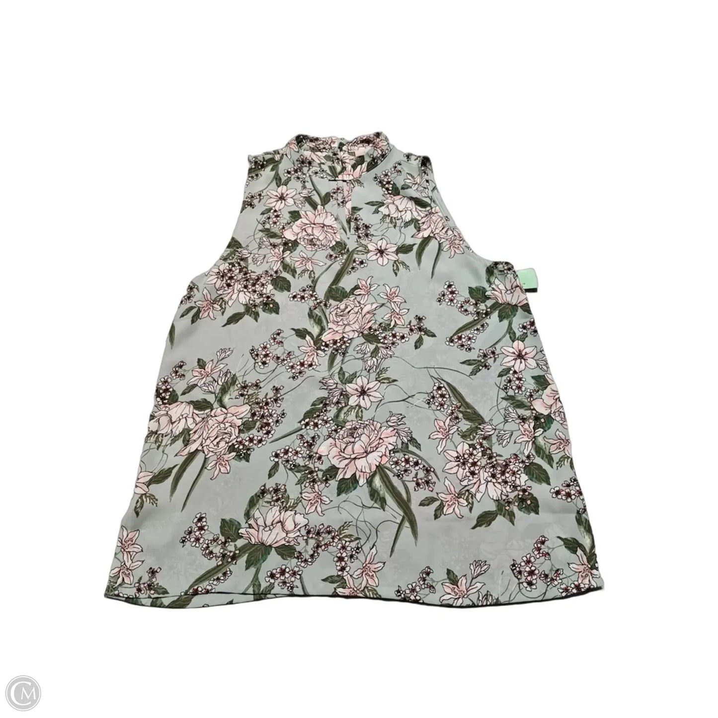 Top Sleeveless By Loft In Green, Size: M