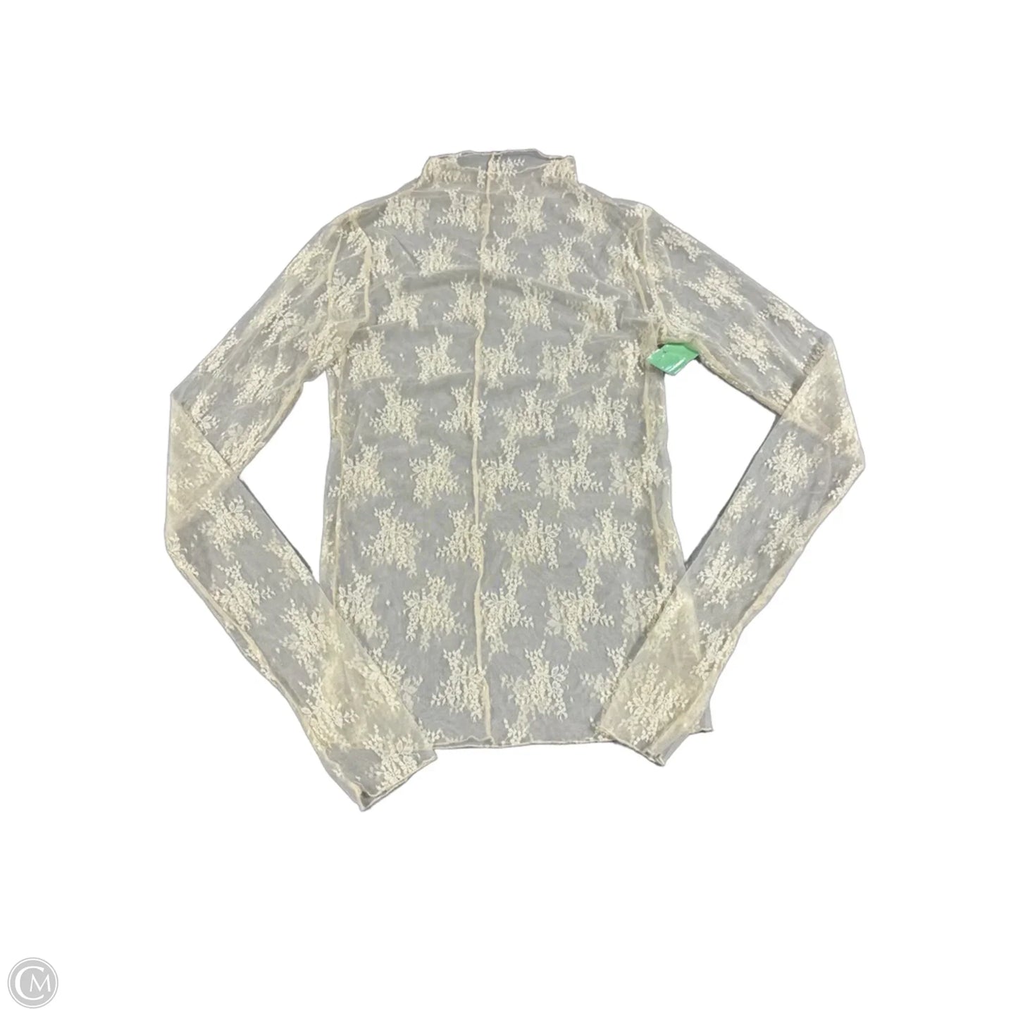 Top Long Sleeve By Cmc In Cream, Size: M