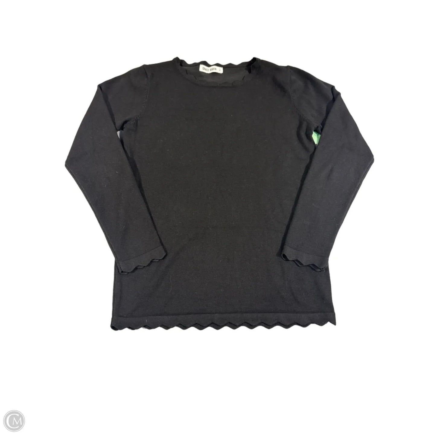 Top Long Sleeve By Grace Karin In Black, Size: S