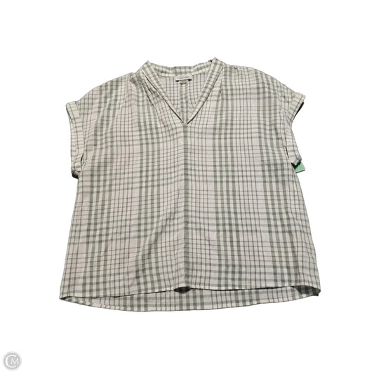 Top Sleeveless By Calvin Klein In Green & White, Size: Xl