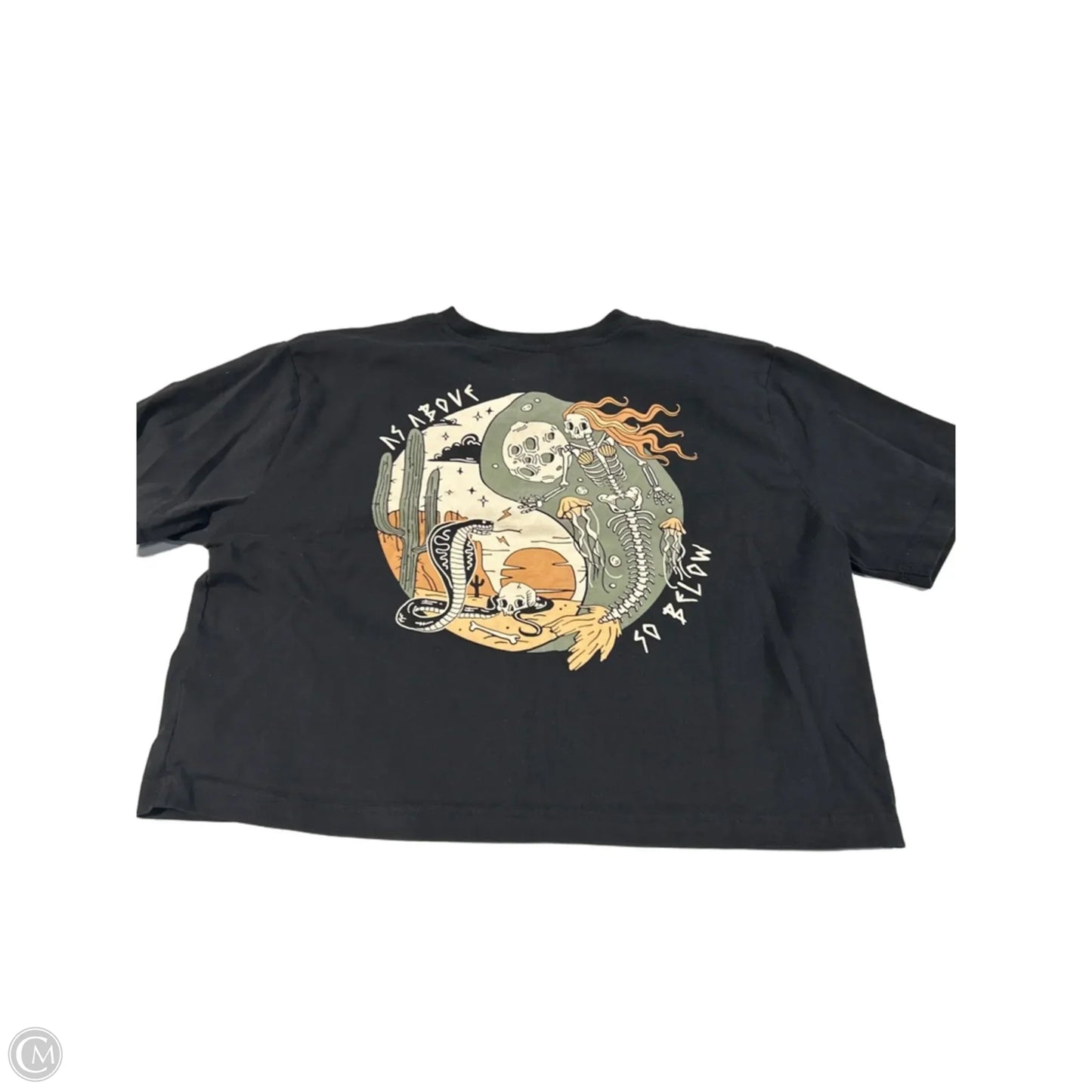 Top Short Sleeve By Cmc In Black, Size: Xl
