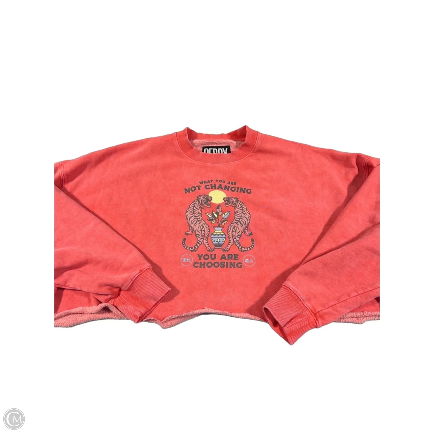 Top Long Sleeve By Cmc In Red, Size: L