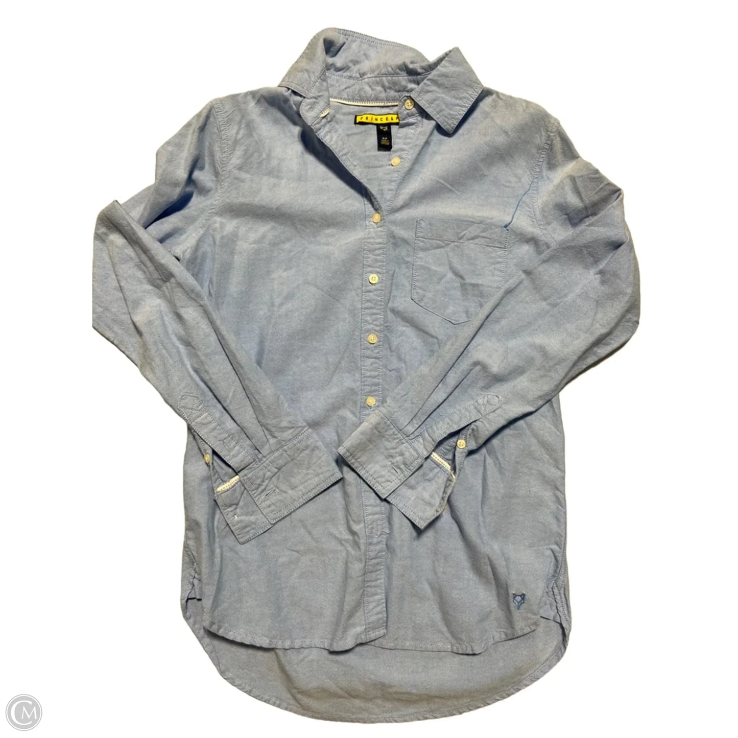 Top Long Sleeve By Cmf In Blue, Size: S