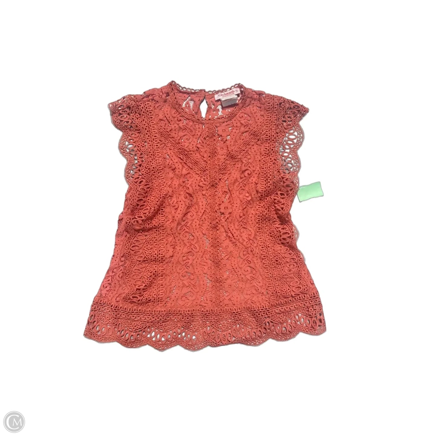 Top Sleeveless By Cmc In Orange, Size: L