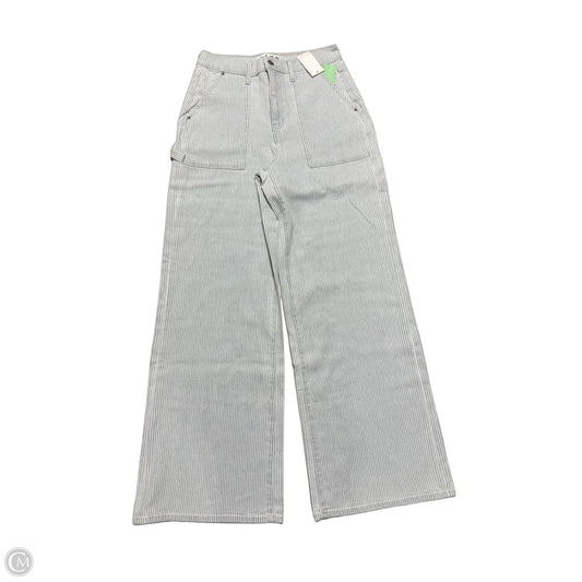 Jeans Wide Leg By Daze In Blue & White, Size: 4