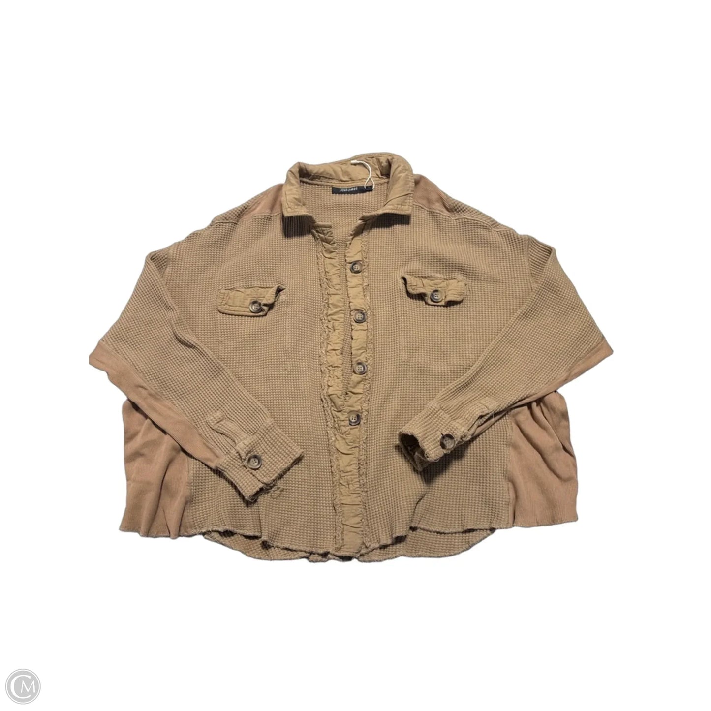 Jacket Shirt By Automet In Brown, Size: M