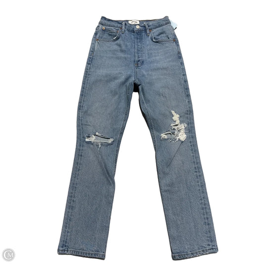 Jeans Straight By Agolde In Blue, Size: 0