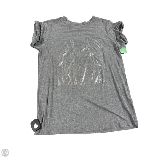 Athletic Top Short Sleeve By Lululemon In Grey, Size: M