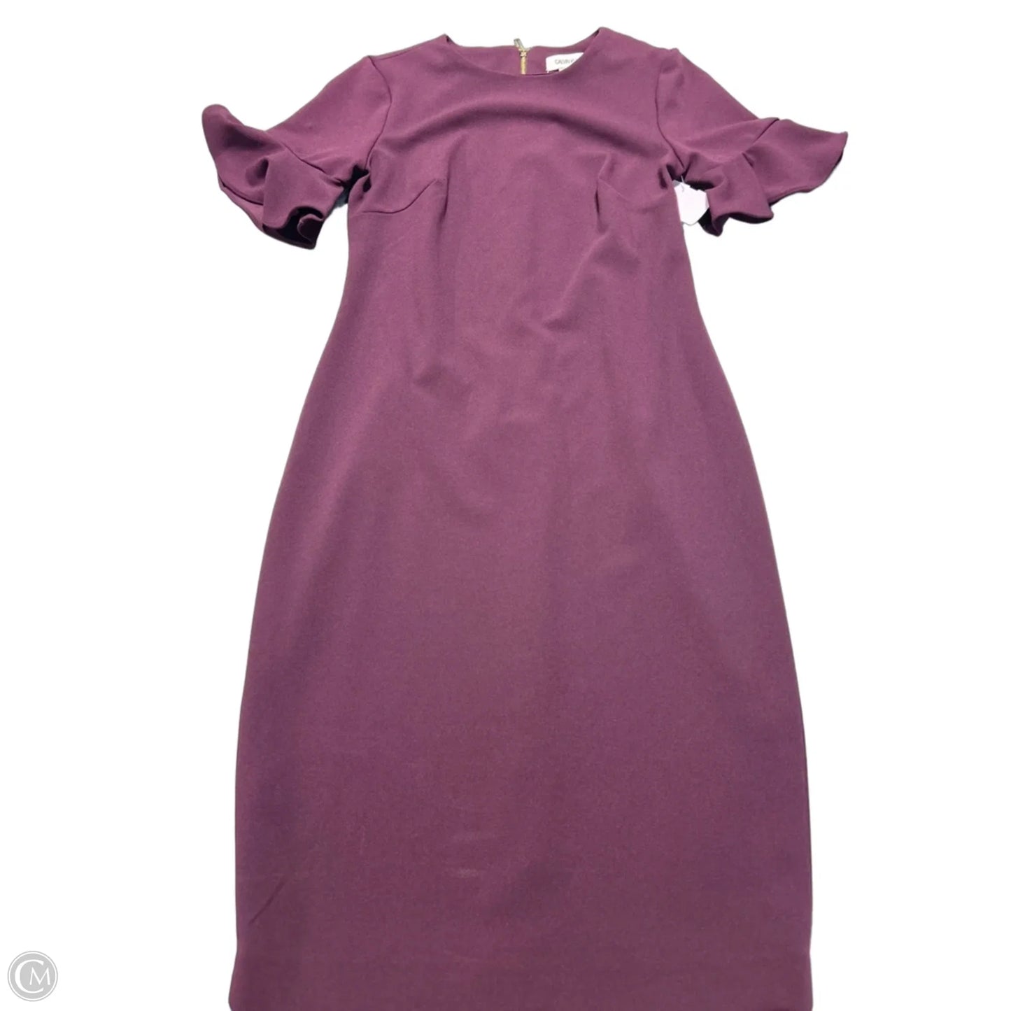 Dress Casual Short By Calvin Klein In Maroon, Size: Xs