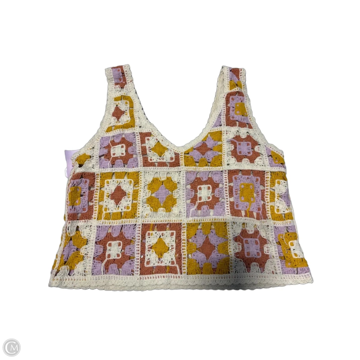 Tank Top By Rebellion In Orange & Purple, Size: M