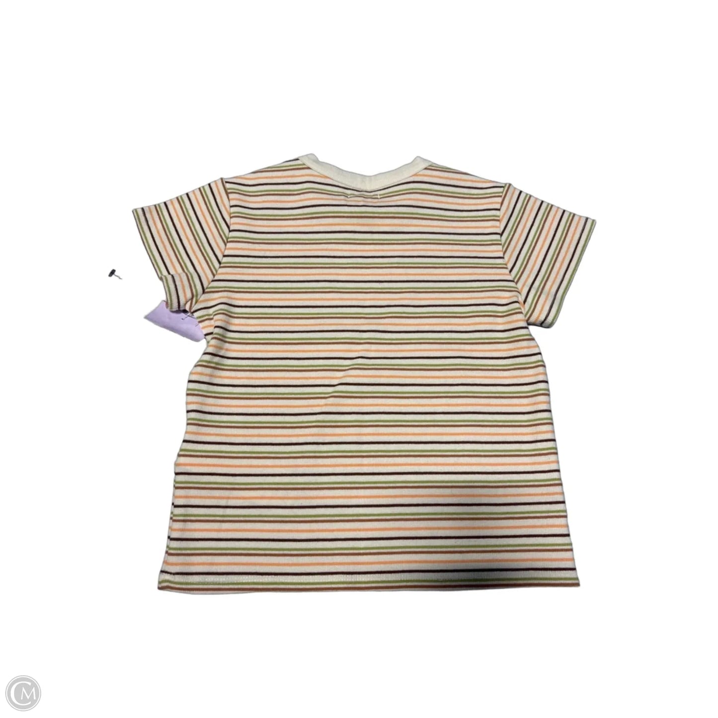 Top Short Sleeve By Billabong In Striped Pattern, Size: S