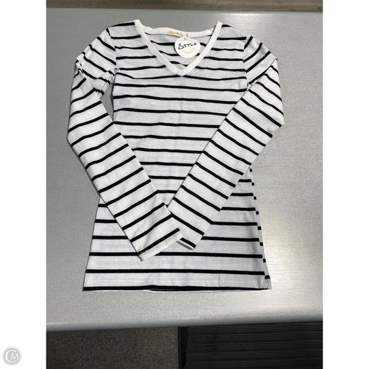 Top Long Sleeve By Heart & Hips In Striped Pattern, Size: S