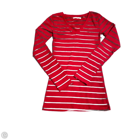 Top Long Sleeve By Heart & Hips In Striped Pattern, Size: S