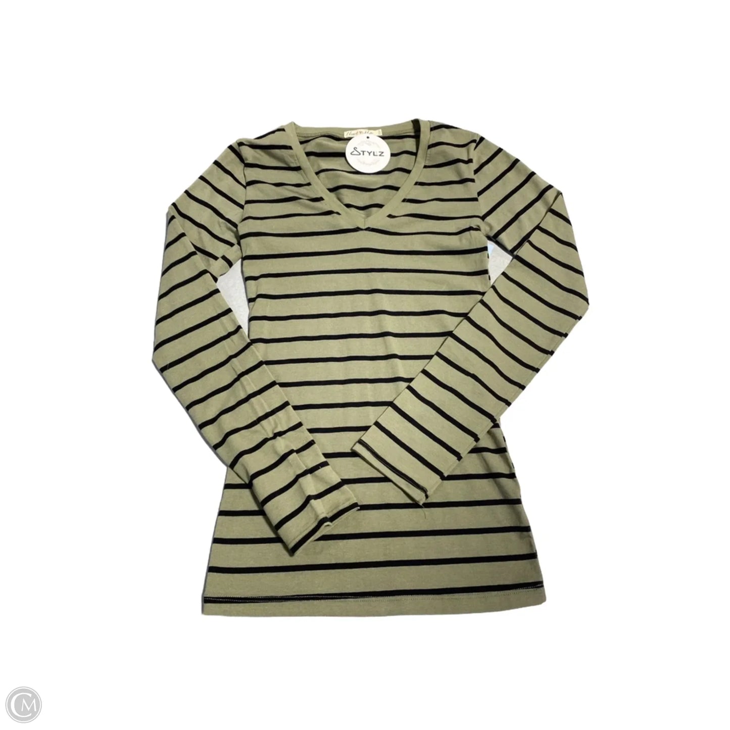 Top Long Sleeve By Heart & Hips In Striped Pattern, Size: S
