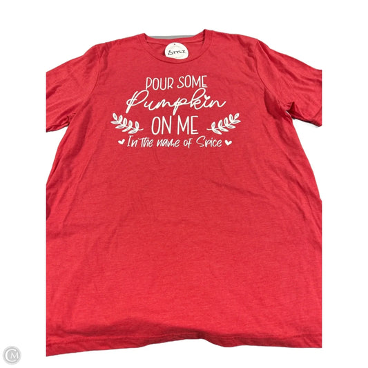 Top Short Sleeve Basic By Bella + Canvas In Red, Size: Xl