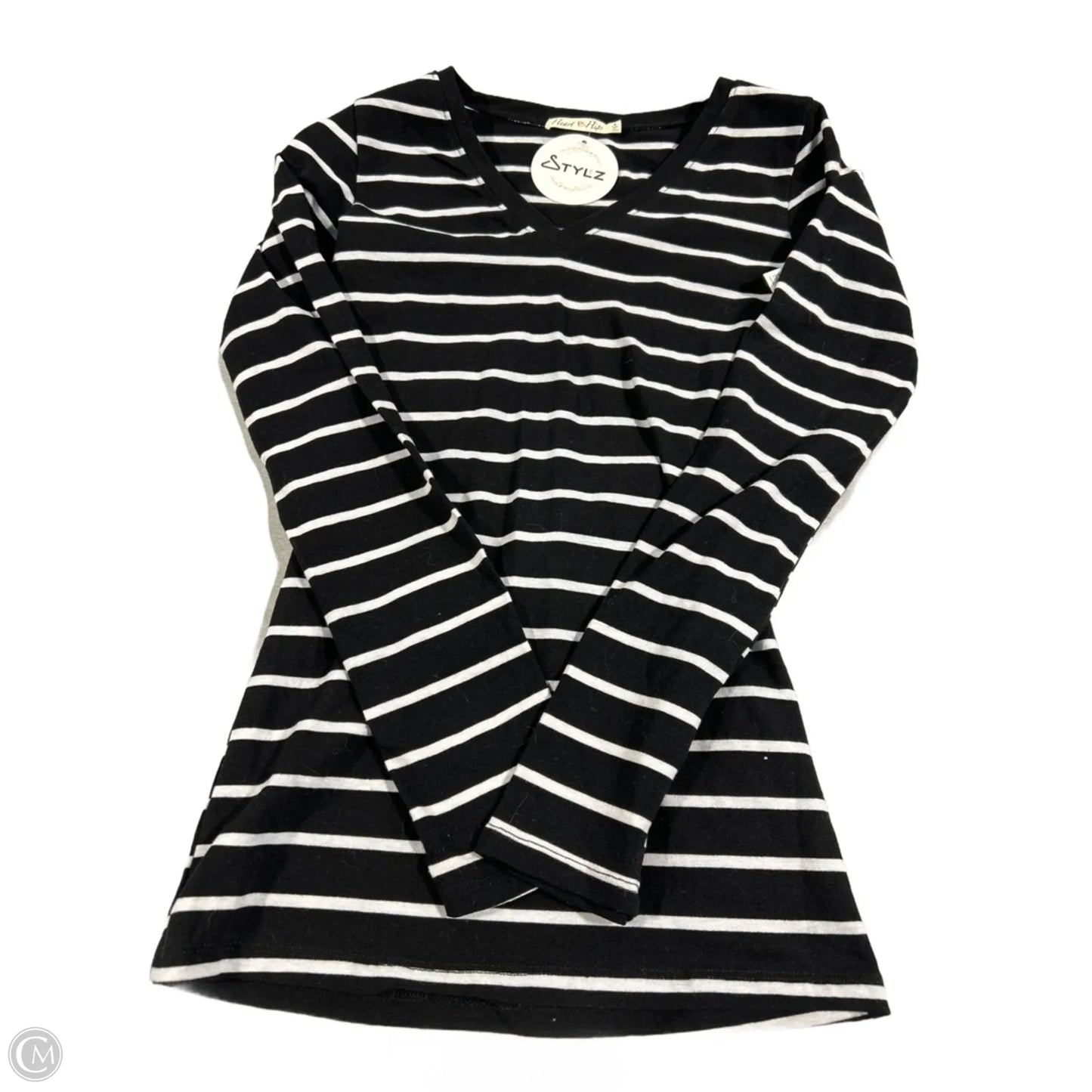 Top Long Sleeve Basic By Heart & Hips In Striped Pattern, Size: S