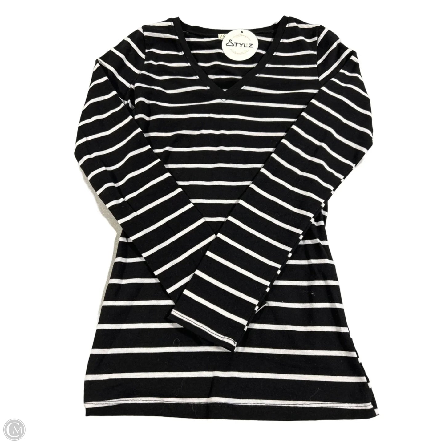 Top Long Sleeve Basic By Heart & Hips In Striped Pattern, Size: S