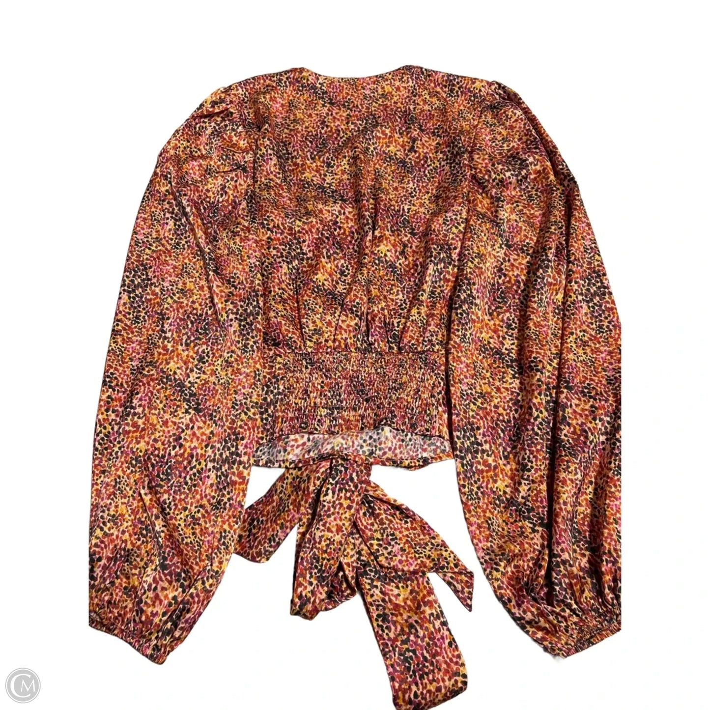 Blouse Long Sleeve By Express In Geometric Pattern, Size: M