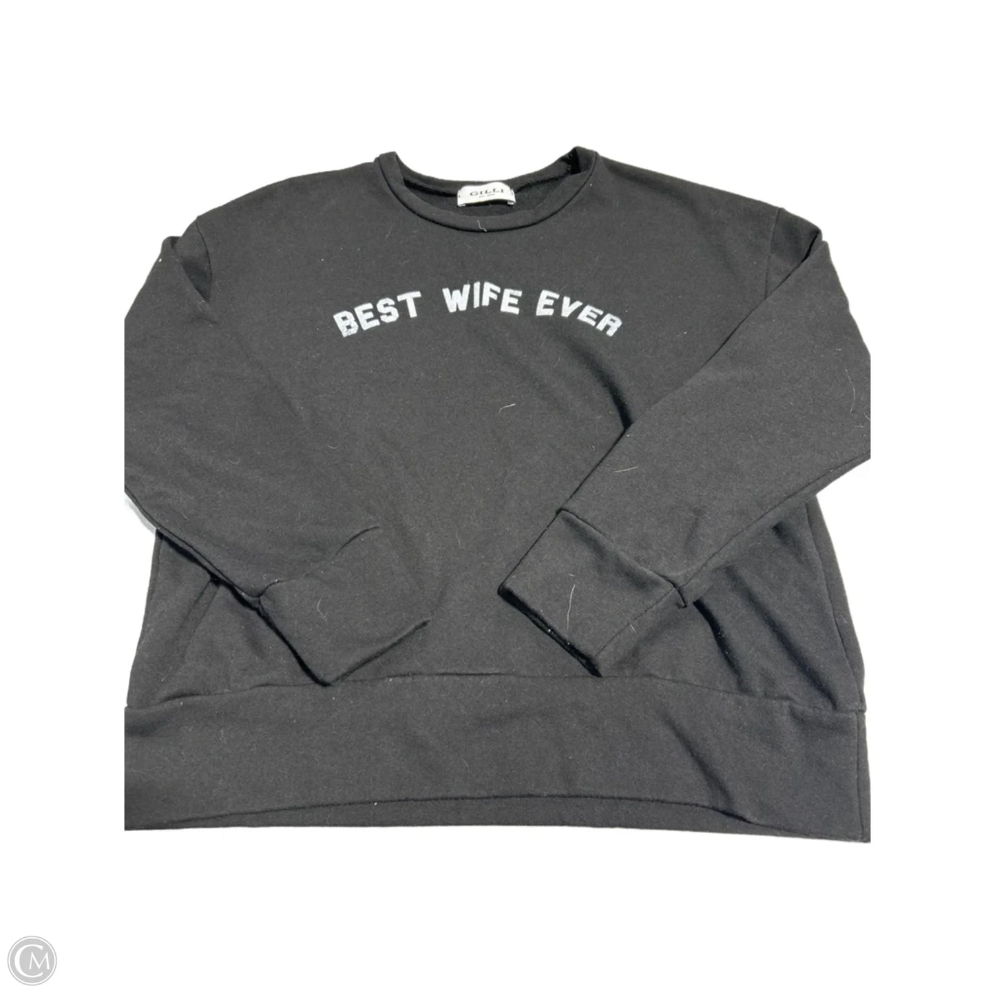 Top Long Sleeve By Gilli In Black, Size: S