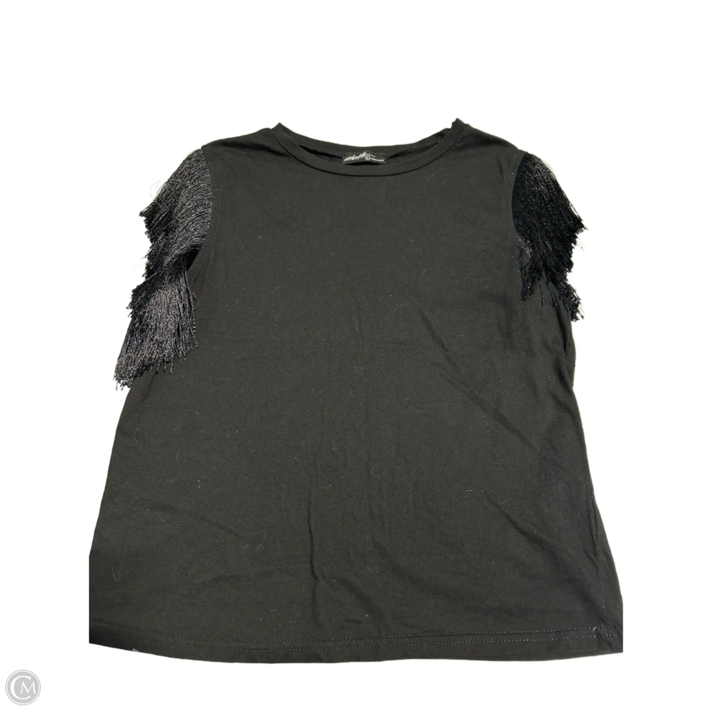 Top Short Sleeve By Cme In Black, Size: L