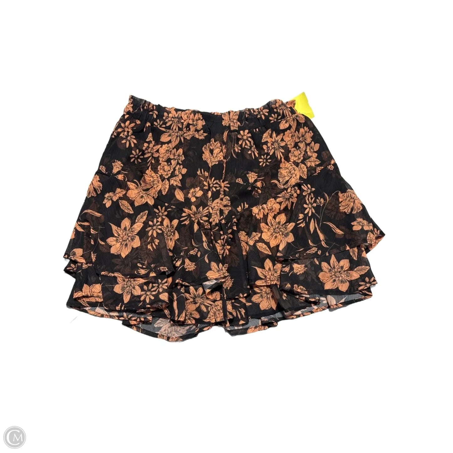 Skirt Mini & Short By Cmc In Black & Orange, Size: M