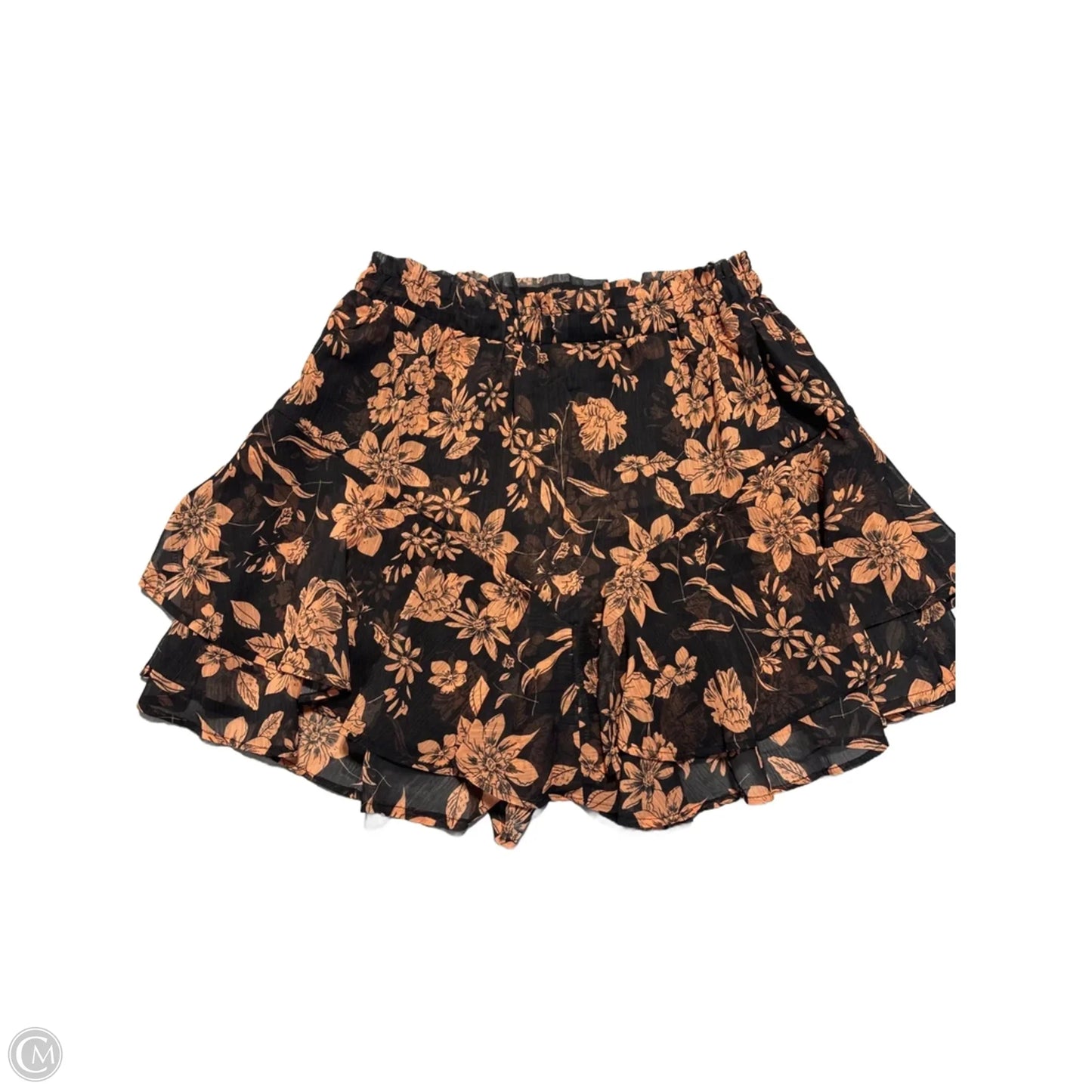 Skirt Mini & Short By Cmc In Black & Orange, Size: M