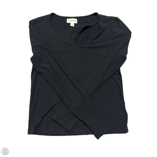 Top Long Sleeve By The Drop In Black, Size: S
