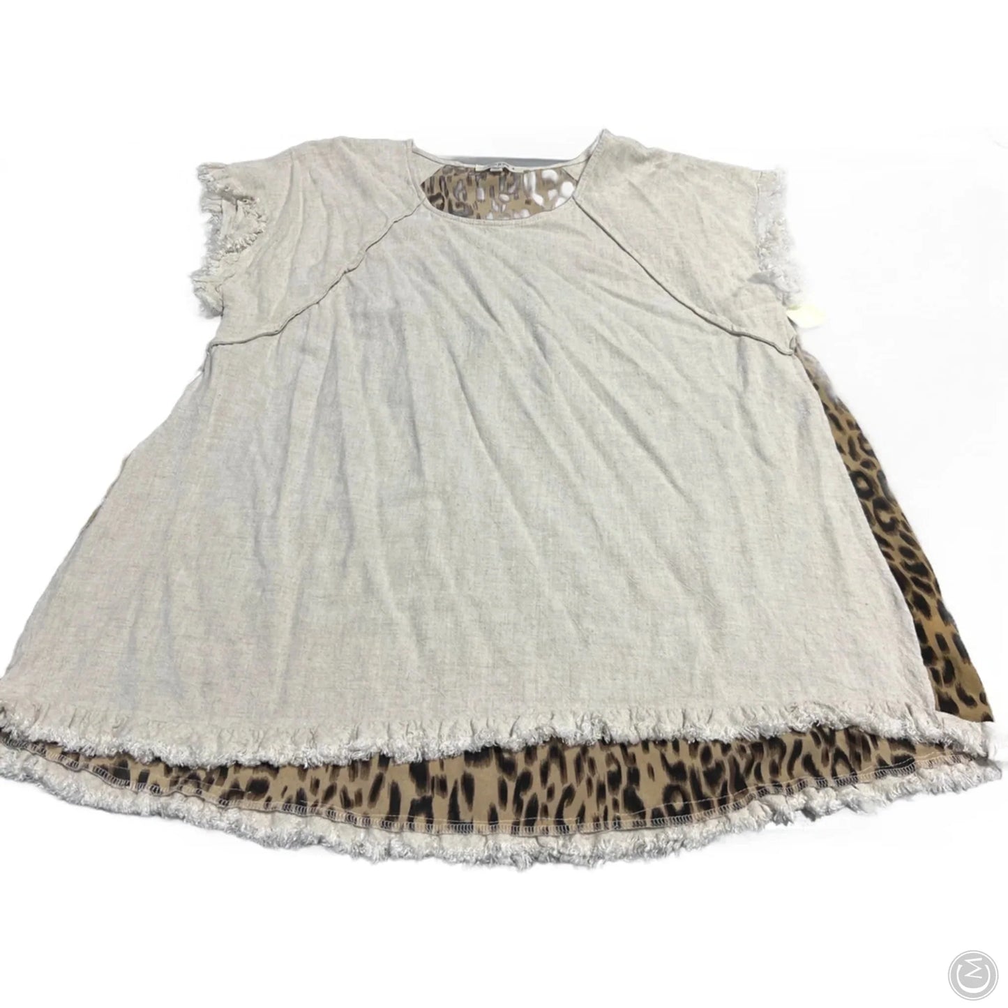 Top Short Sleeve By Umgee In Animal Print, Size: 1x