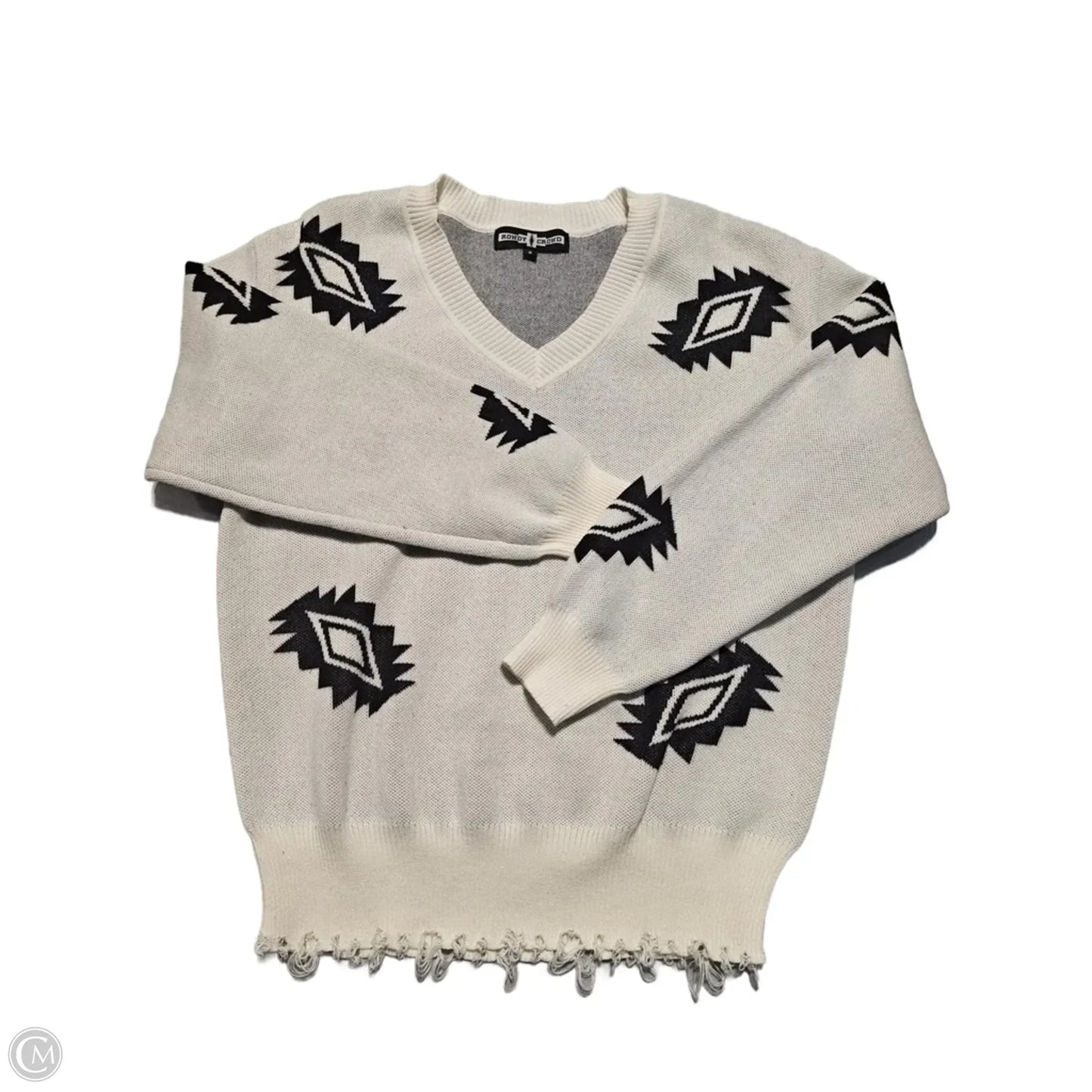 Sweater By Cmc In Black & White, Size: S