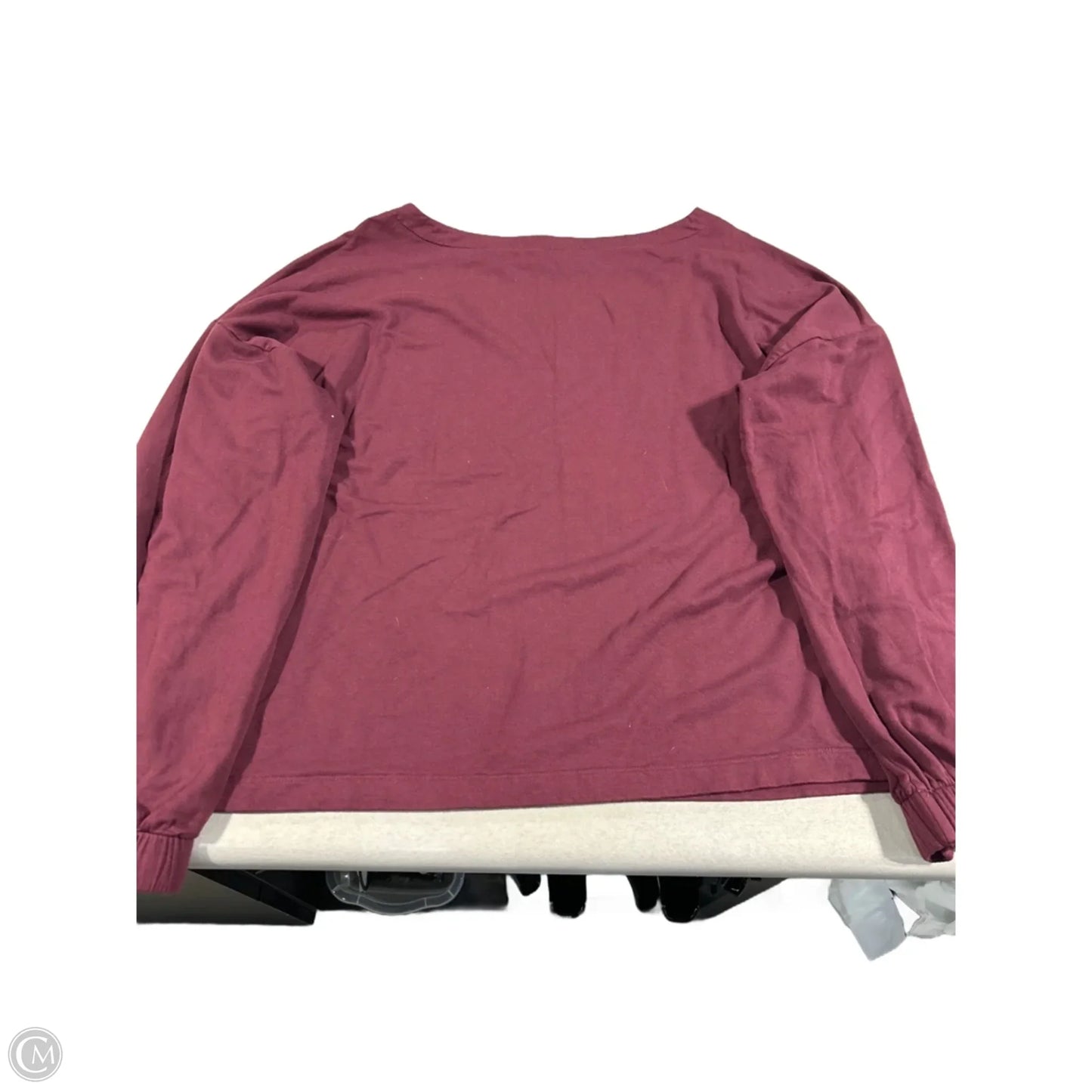 Top Long Sleeve By Soma In Maroon, Size: Xl