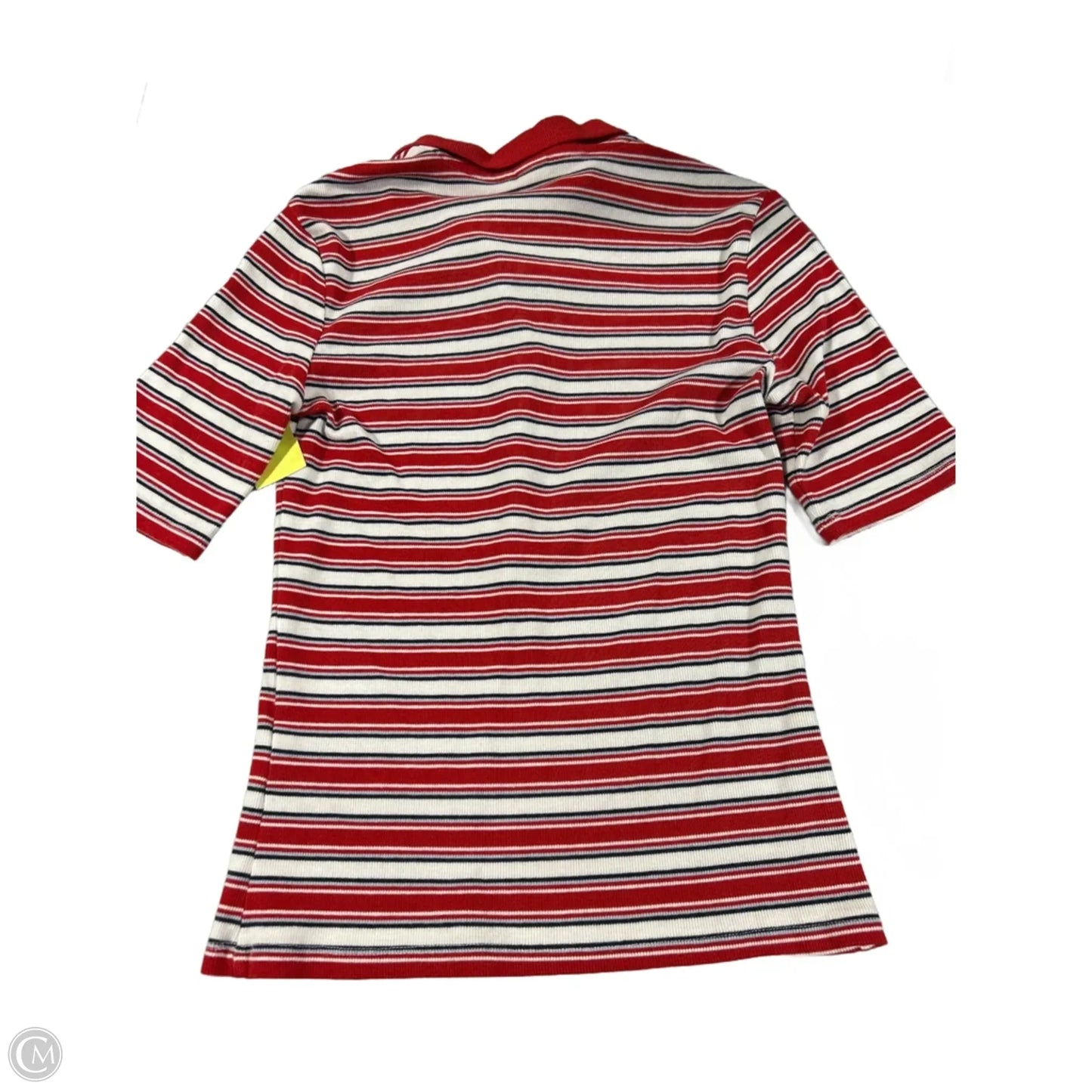 Top Short Sleeve By H&m In Striped Pattern, Size: S