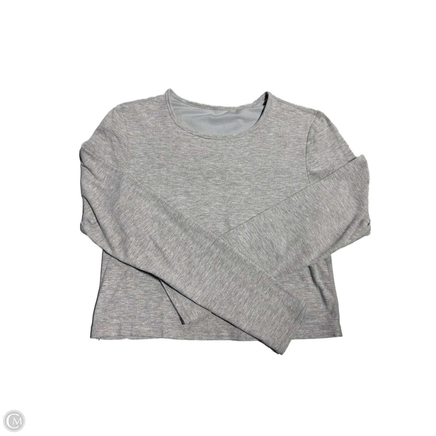 Athletic Top Long Sleeve Collar By Cmc In Grey, Size: S