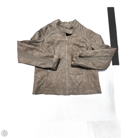 Coat Leather By Jou Jou In Brown, Size: L