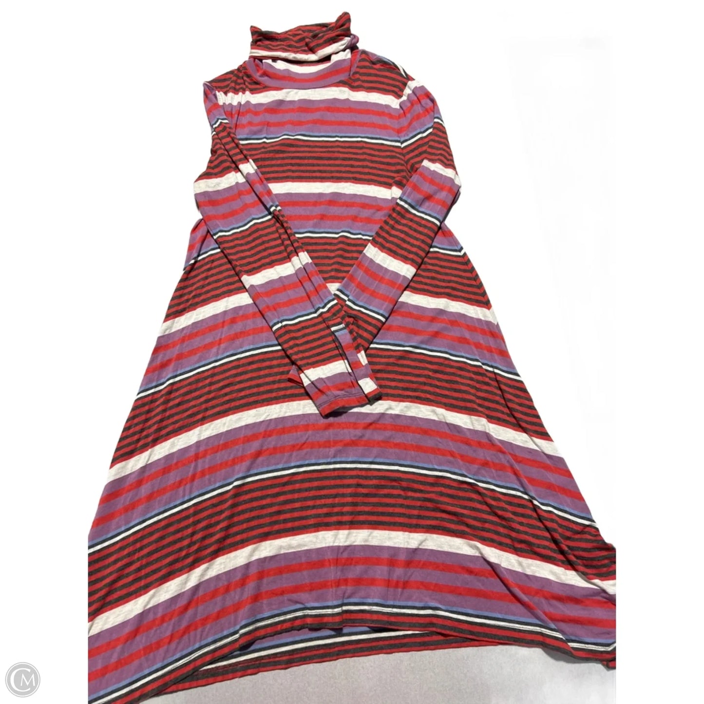 Dress Casual Maxi By Maeve In Striped Pattern, Size: L
